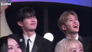 ZB1 Hanbin and Matthew watch Youngji doing Smoke Challenge and Dynamic Duo at MAMA AWARDS 2023