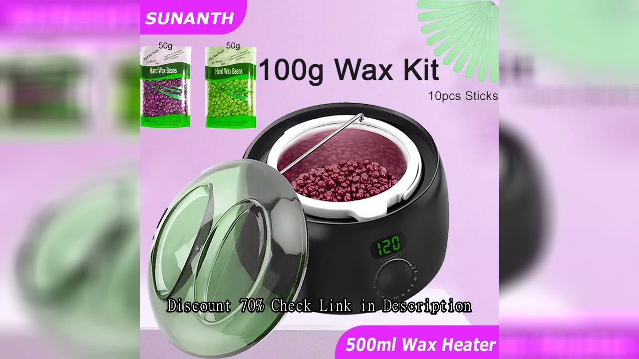 500ML Hair Removal Wax Heater Melting Warmer Pot LCD Temperature Display Hard Wax Melter Professiona