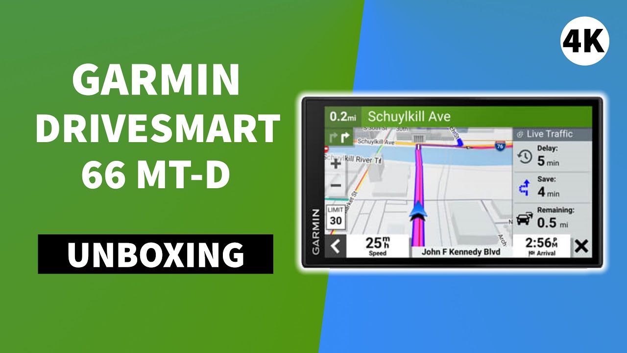 Garmin DriveSmart 66 MTD Unboxing 4K (0100246911) YouTube