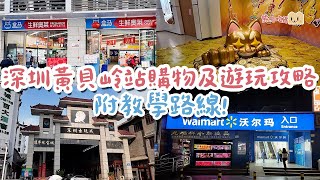 深圳黃貝嶺站超市購物及遊玩攻略！｜深圳攻略｜沃爾瑪｜盒馬鮮生奧萊｜肥姐牛雜掃街¥2串｜蜜雪冰城¥3檸水｜免費藝術展｜深圳古玩城