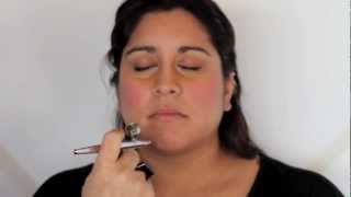 How to cover acne and acne scars using an airbrush