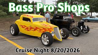 Even a scary forecast still brings out cool rides to Bass Pro Shops cruise night in Foxboro Mass