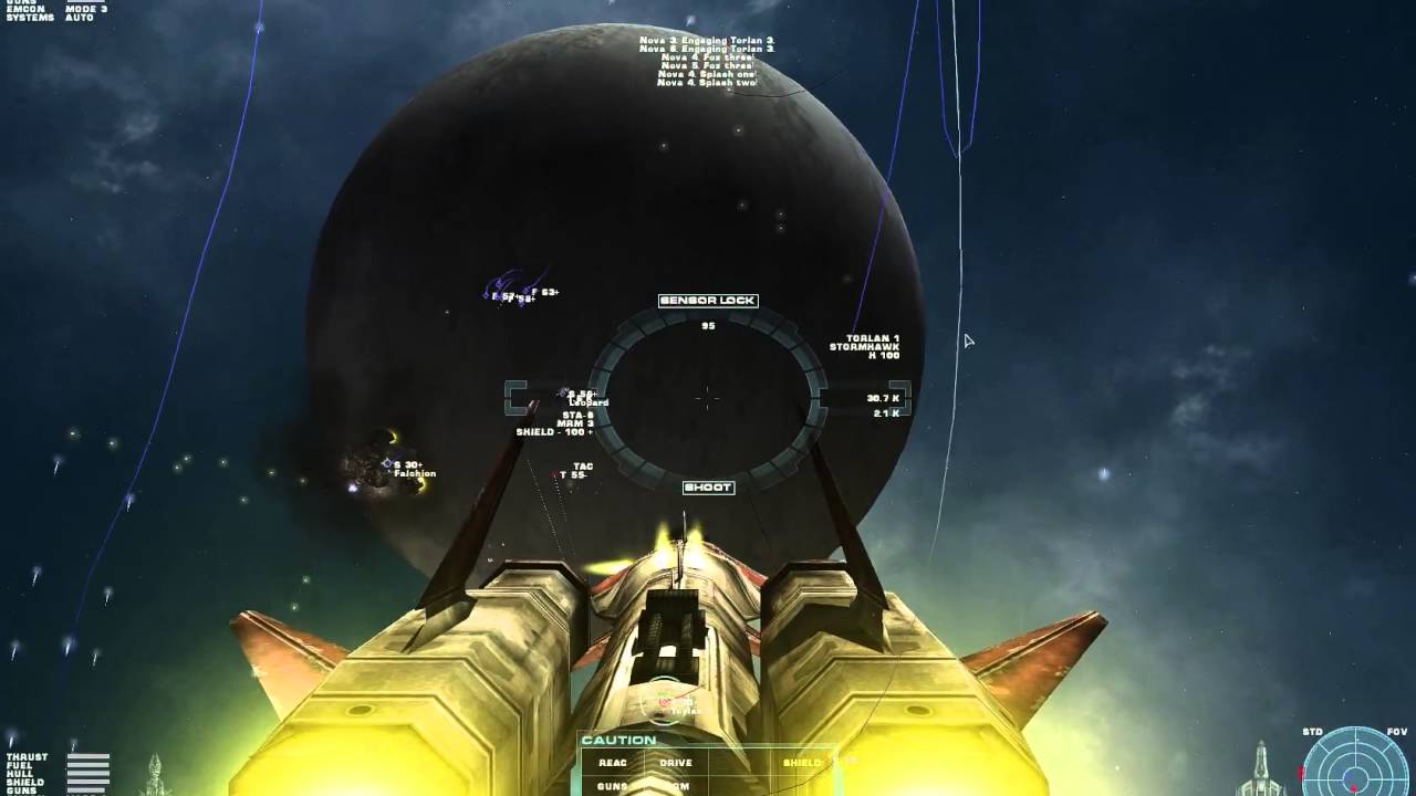 Starshatter Rearmed mod:  Dust clouds and battle fx tweaks demo.