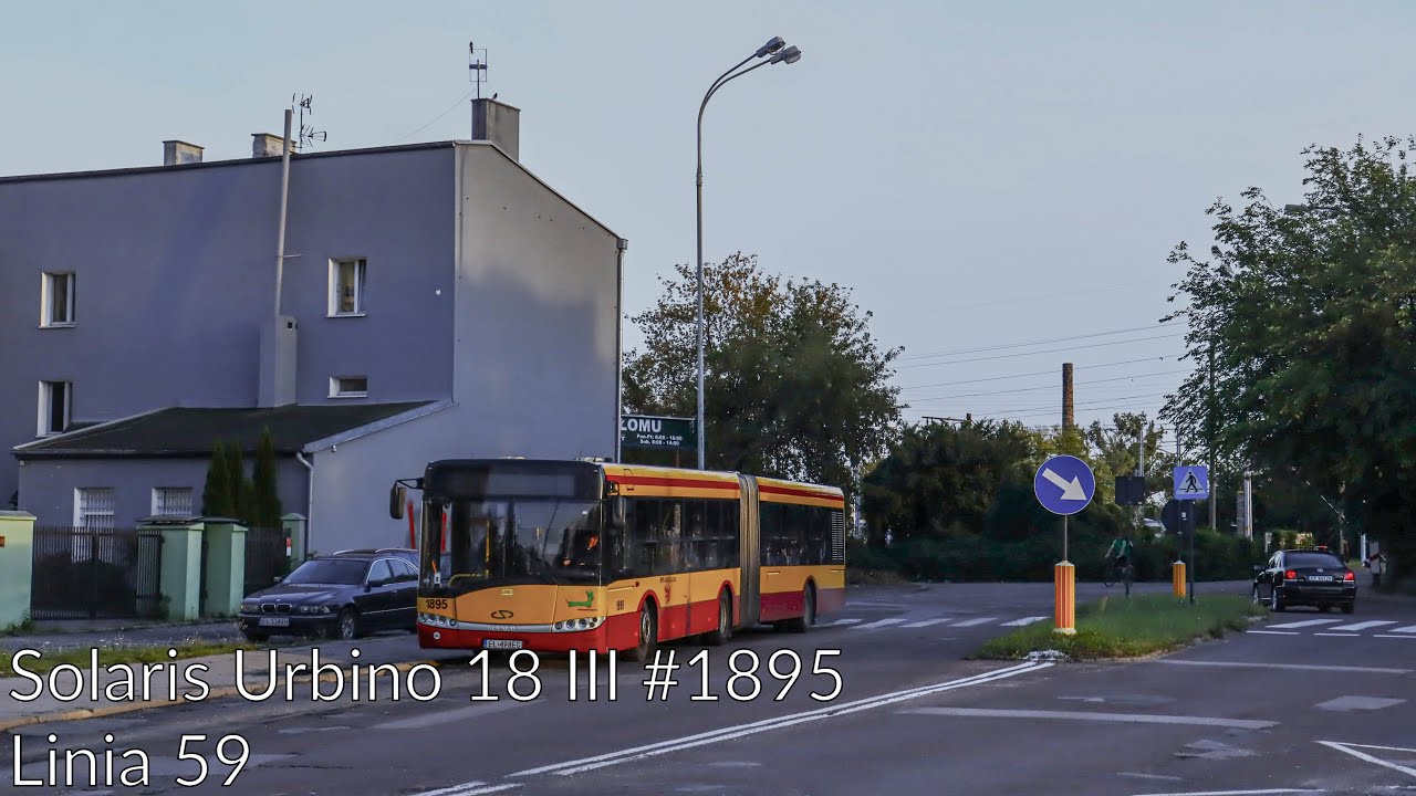 💀 Solaris Urbino 18 III BTS #1895 - MPK Łódź 🚌 linia 59