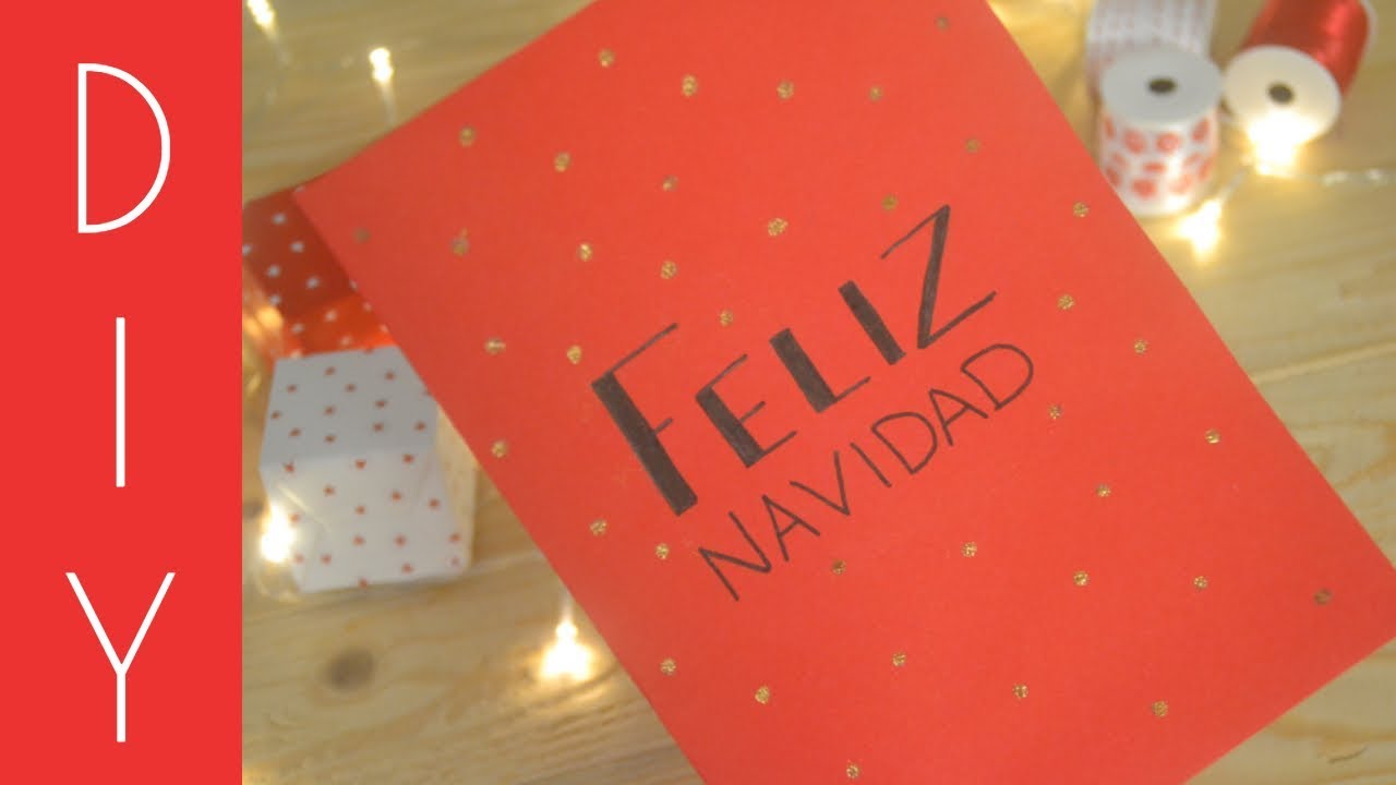 Como HACER una POSTAL NAVIDEÑA en menos de 2 min ¡FÁCIL! *DIY Navidad ...