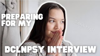 72 hours before my DClinPsy interview