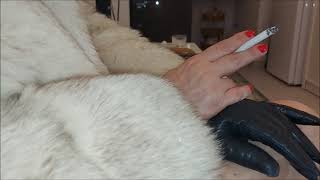 Goddess In Fur Smoking High Heel Shoes