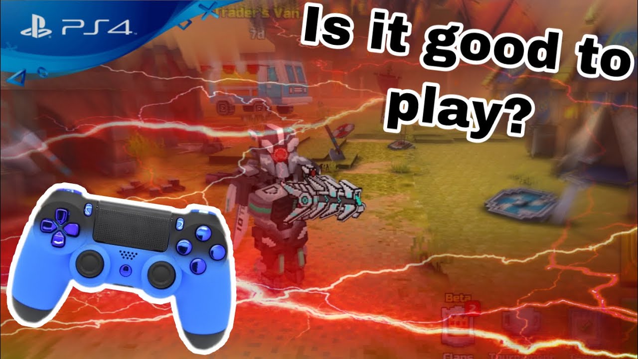 Playing Pixel Gun 3d with a PS4 Controller!!!!