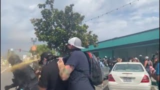 Pro-Palestinian march turns back amid Mace in El Cajon