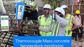 Wireless concrete sensor for Mass concrete temperature monitoring battery operated for iced TCC