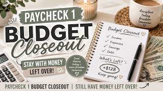 Paycheck #1 Budget Closeout 💰 | I Actually Had Money Left Over!