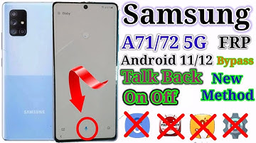 Samsung A71 5G Frp Bypass|SM-A716f Google Account Lock Unlock New Mothed Talck Back Android 11 2022