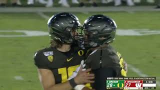 Juwan Johnson 28 Yard Catch on Third Down to Win Oregon the Rose Bowl