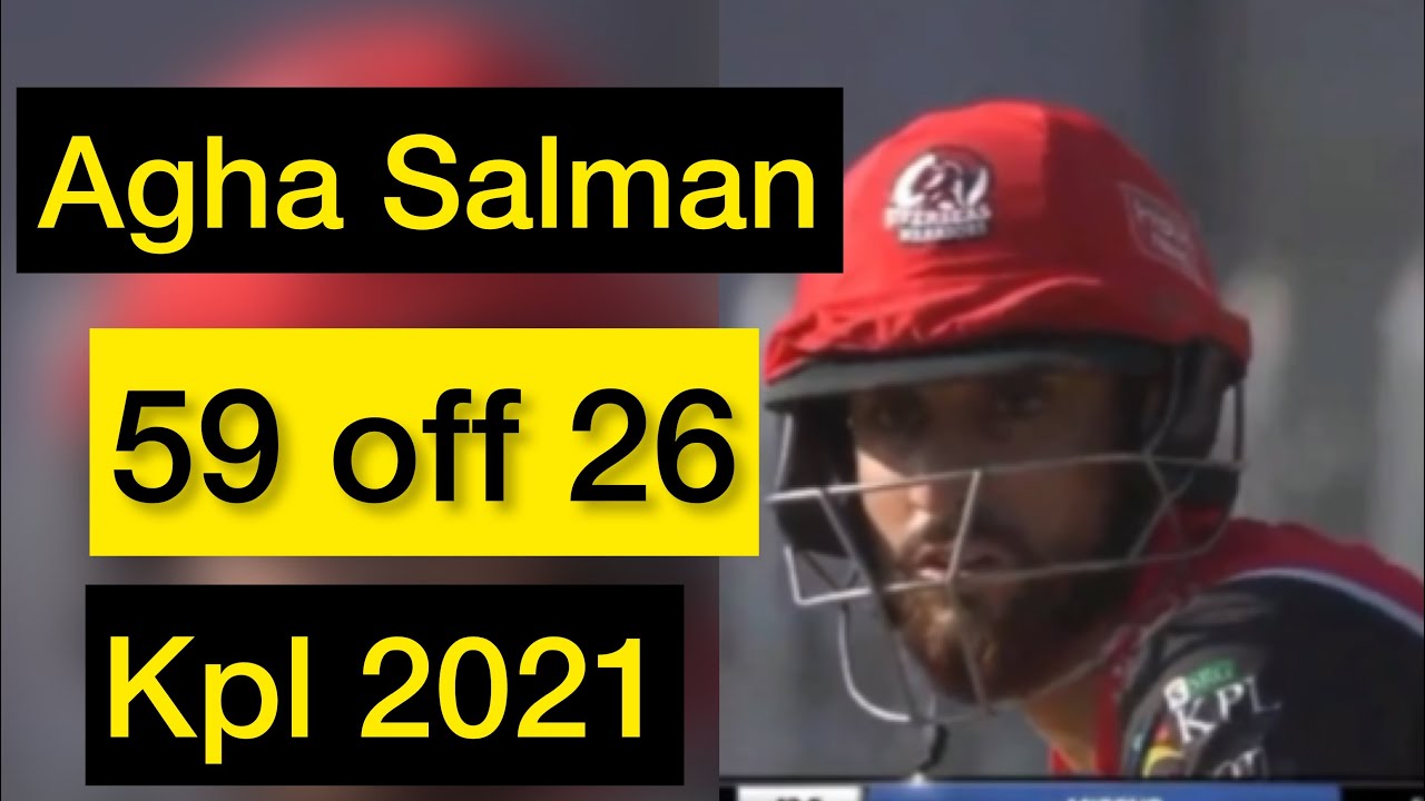 Agha Salman 59 off 26 in Kpl Eliminator 1 2021 | Kpl highlights 2021