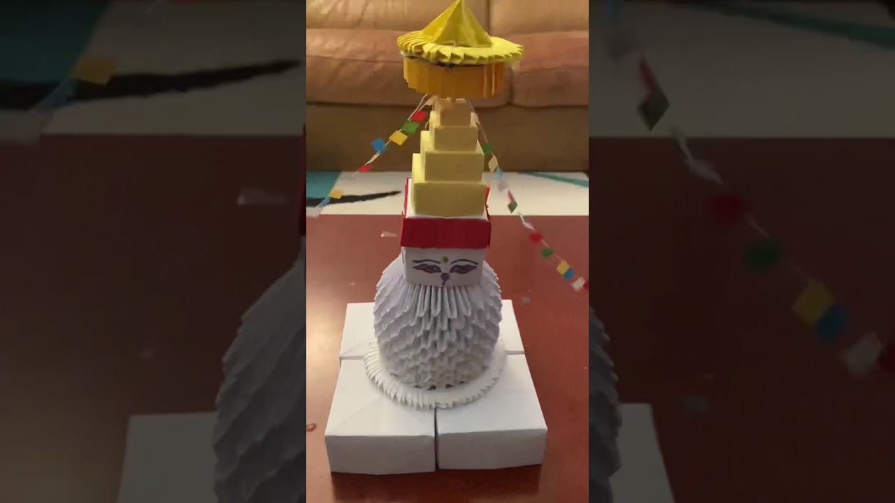 How to make paper stupa | Boudhanath stupa | boudha