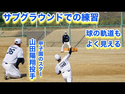 甲子園のスター山田陽翔投手（ドラ5）の体全体を使って投げる練習②【2023年埼玉西武ライオンズ春野キャンプ】