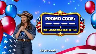 4th of July Trivia = PROMOCODE Celebration?! | Bingo Blitz Online Game screenshot 5