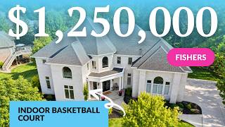 Basketball Court INSIDE?! | $1.2M Fishers Home Tour