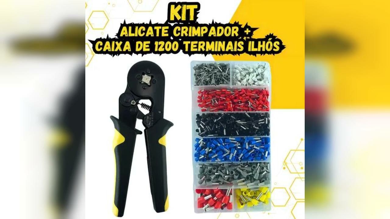 Review: Kit Alicate Crimpar Descascador 1200 Terminais Ilhós Tubular Cietec