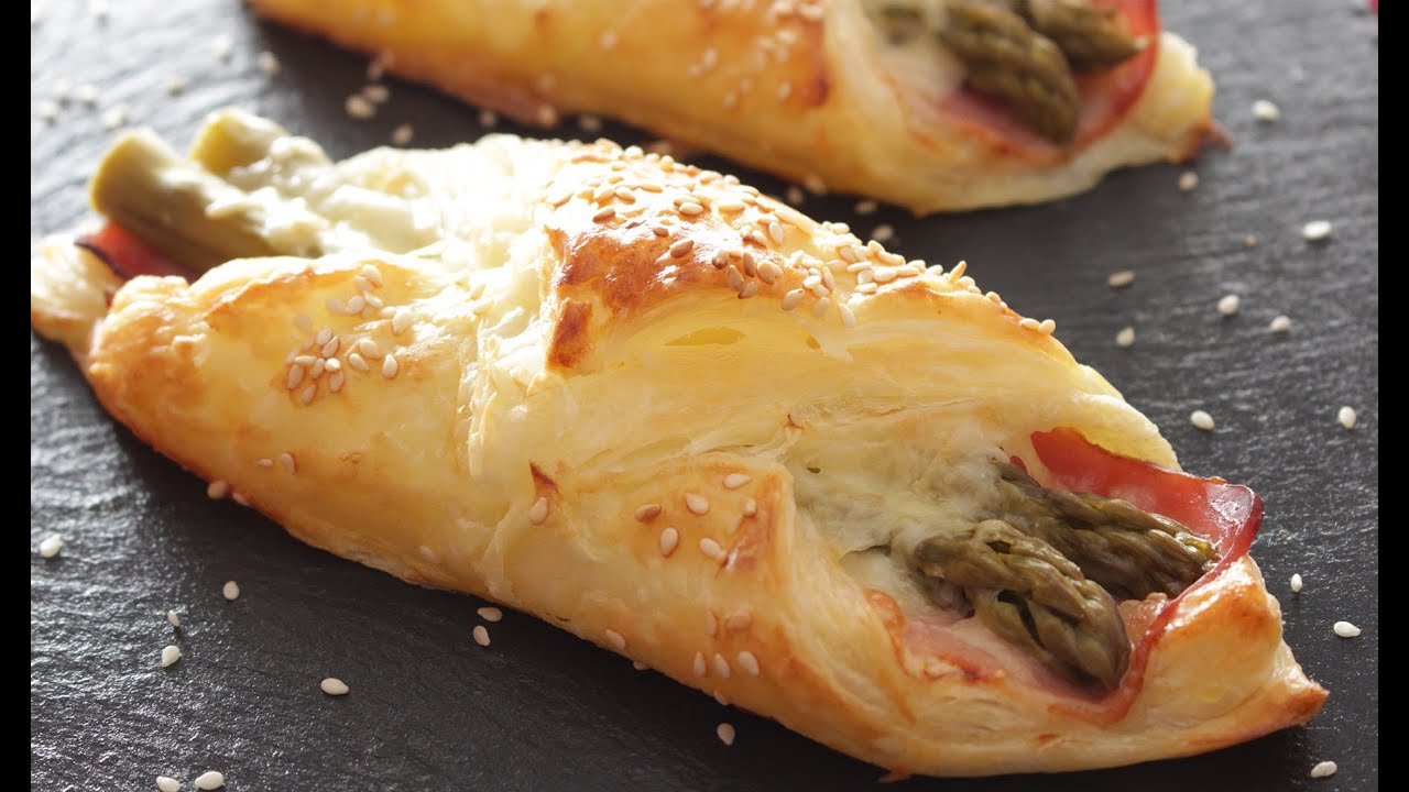 Hojaldre con Espárragos y Bacon