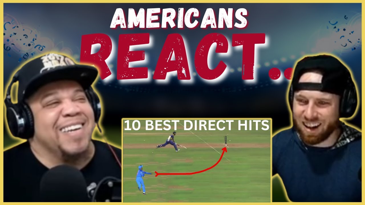 AMERICAN REACTS TO THE 20 BEST DIRECT HITS IN CRICKET || REAL FANS SPORTS