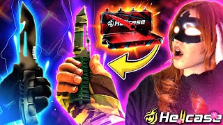 KNIFE CASE OPENING AND HUGE PULLS ON HELLCASE ! !! HELLCASE PROMO CODE 2025 ! HELLCASE CASE OPENING
