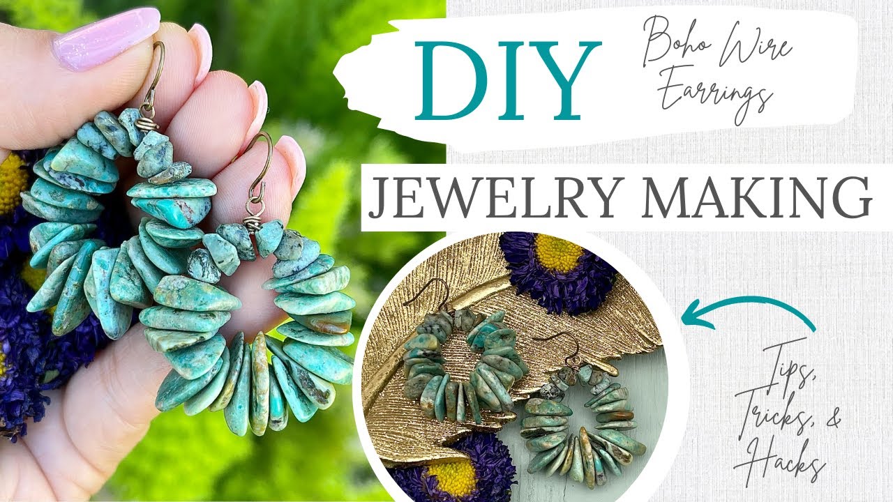 Boho Wire Wrapped Earrings - Jewelry Making Tips, Tricks, and Hacks ...