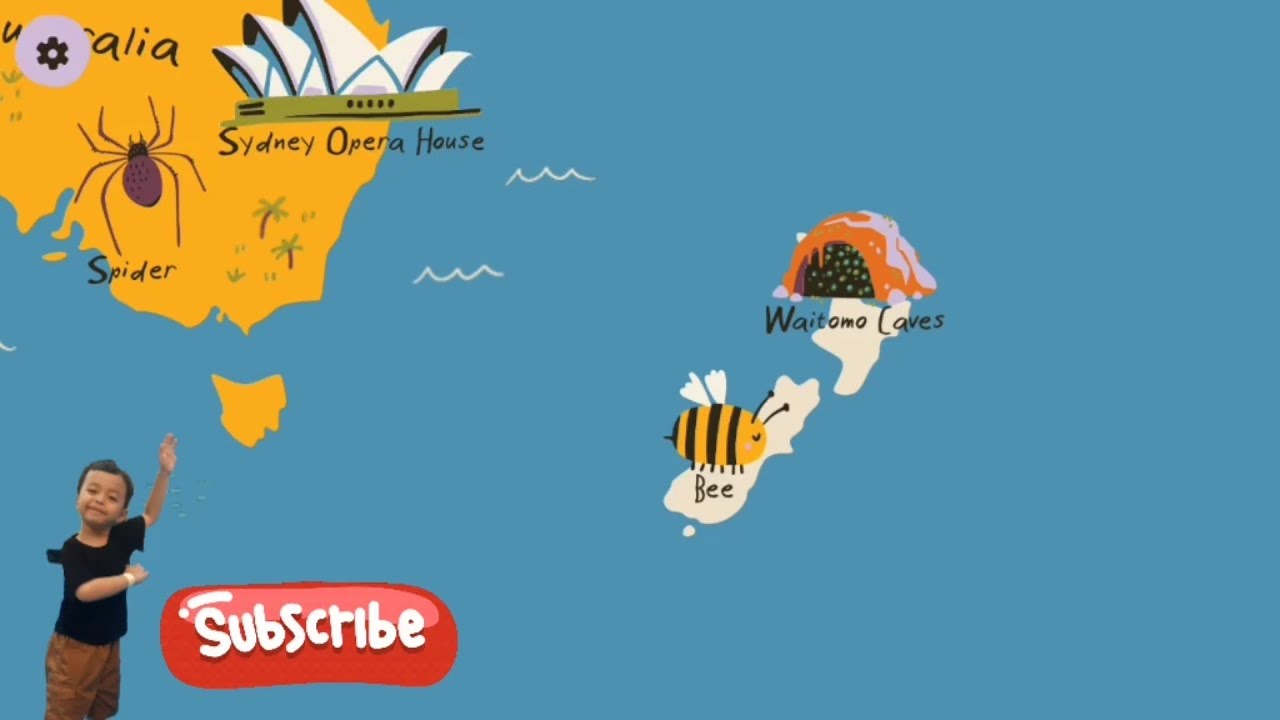 World Atlas - NEW ZELAND ANTARTICA - Learn Fun Facts Ensiklopedia Geografi 