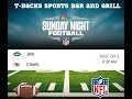 T-Backs Sports Bar and Grill Sports Schedule and food specials for Monday October 02,  2023
