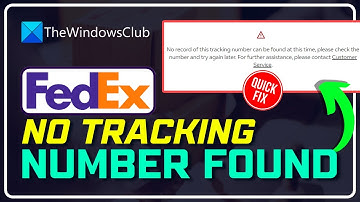 FedEx: No record of this tracking number can be found at this time [FIXED]