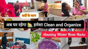 AMAZING WINTER HACKS ☃️सरदियों के छोटे बड़े काम ✅अब घर रहेगा CLEAN and ORANGE/Home Hack
