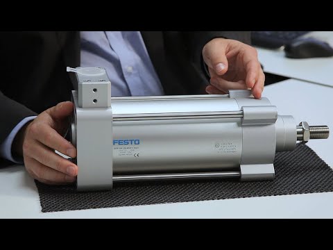 Linear actuator DFPI with integrated displacement encoder for process automation