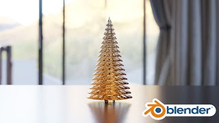 How To Make A Glass Christmas Tree In Blender / Blender Tutorial