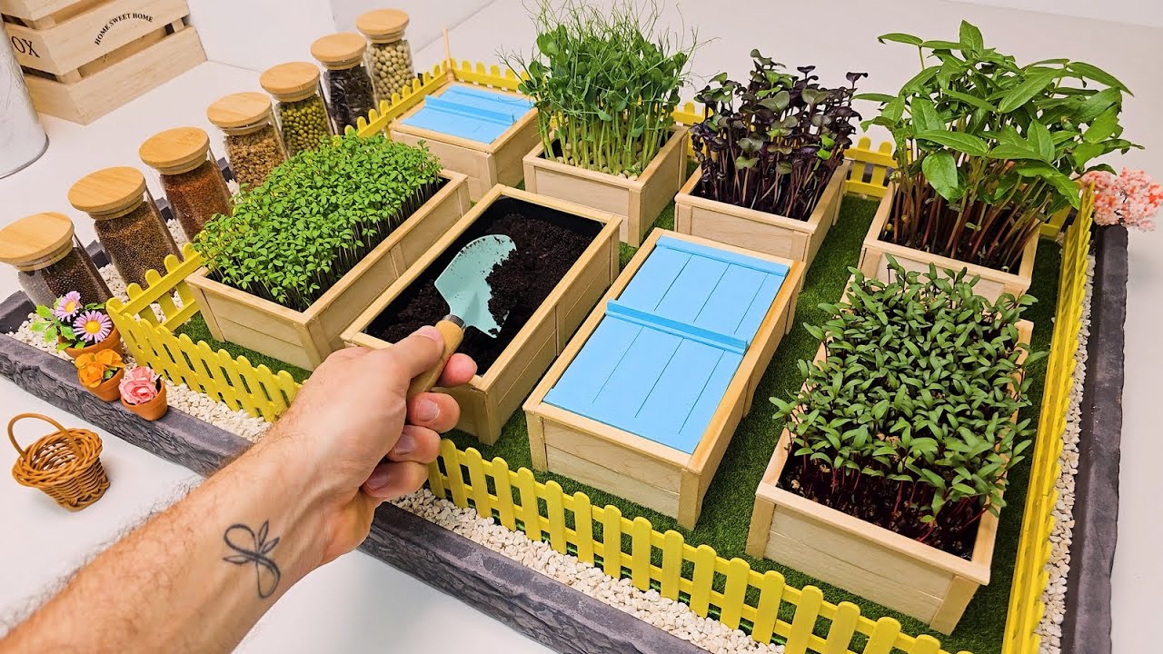 I Built Real Mini DIY Garden - Now I'm FARMING in My KITCHEN