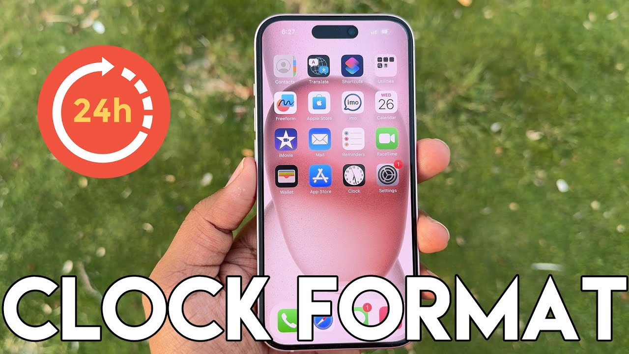 How to Change 24 Hours Time Format in iPhone 15 - YouTube