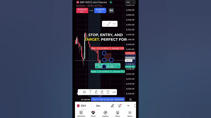 Plan Long or Short Trades with Position Tools in TradingView Mobile #tradingview #mobiletrading
