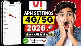 📶Vi APN Settings 4G/5G 2026🚀| Vi New Apn Setting 2026 | Vi Network Problem Solution ✅ /Apn Settings