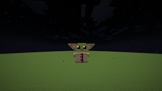Minecraft how to make a baby yoda star wars statue