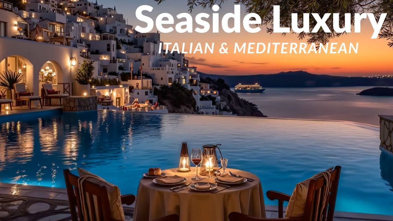 Роскошный средиземноморский ужин у моря с атмосферой итальянской музыки