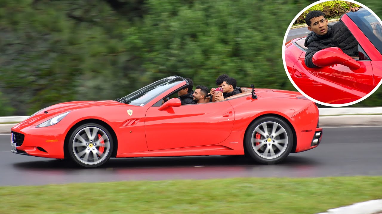 ACELEREI TUDO NA FERRARI E ELES FICARAM COM MUITO MED0