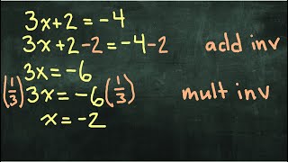 Solving Equations 3: Two Step Equations