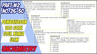 Pembahasan Kumpulan 100 Soal Kimia UTUL UGM Part 2 Pembahasan Kumpulan 100 Soal Kimia UTUL UGM Part 2