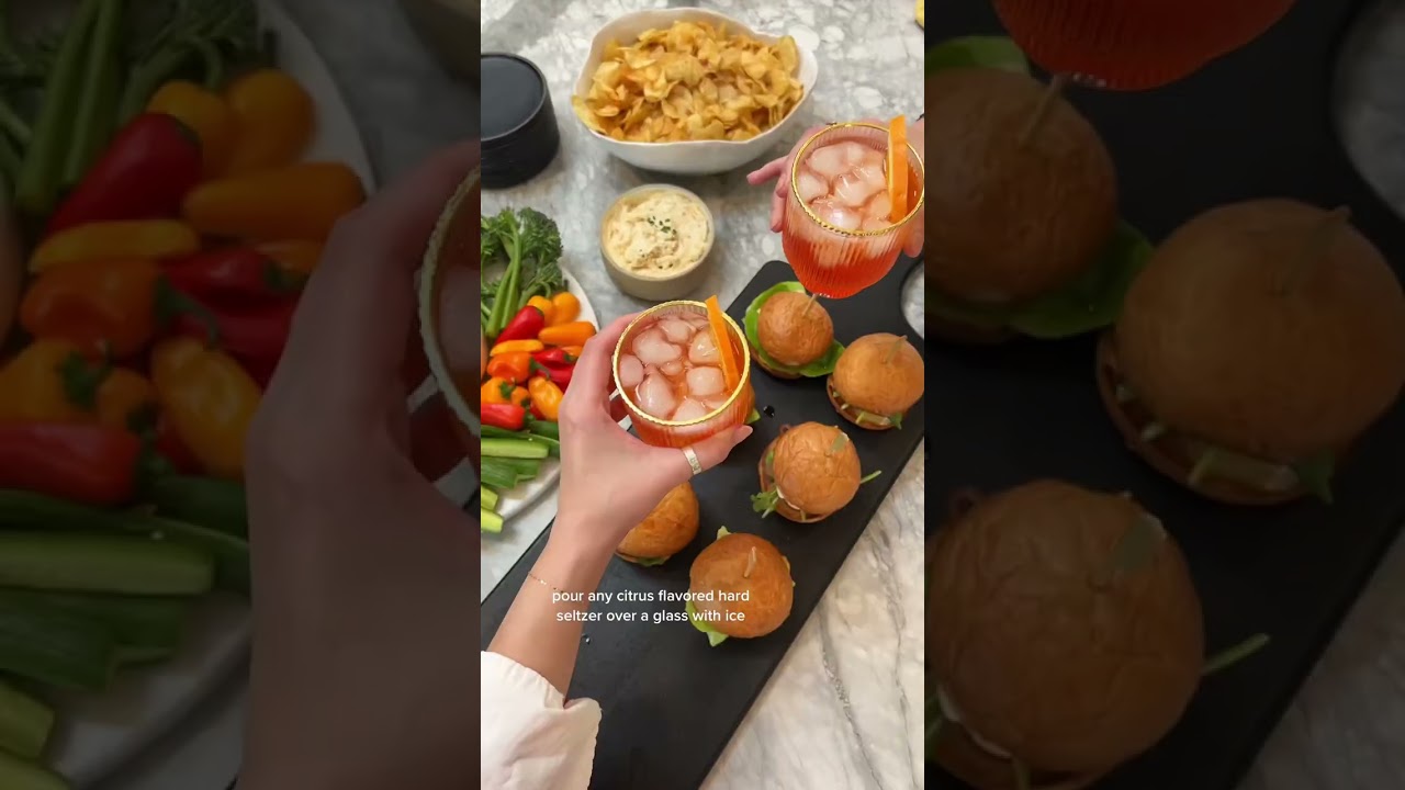 Any citrus seltzer + Aperol + garnish = Seltzer Spritz 🍊