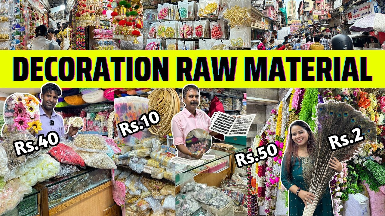 Best Ganpati Decoration Market 2025 | Ganpati Decoration Ideas | Mumbai Street Shopping