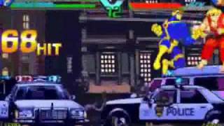 X-men VS Street Fighter Cyclops 100% combo in all characters by jonh0