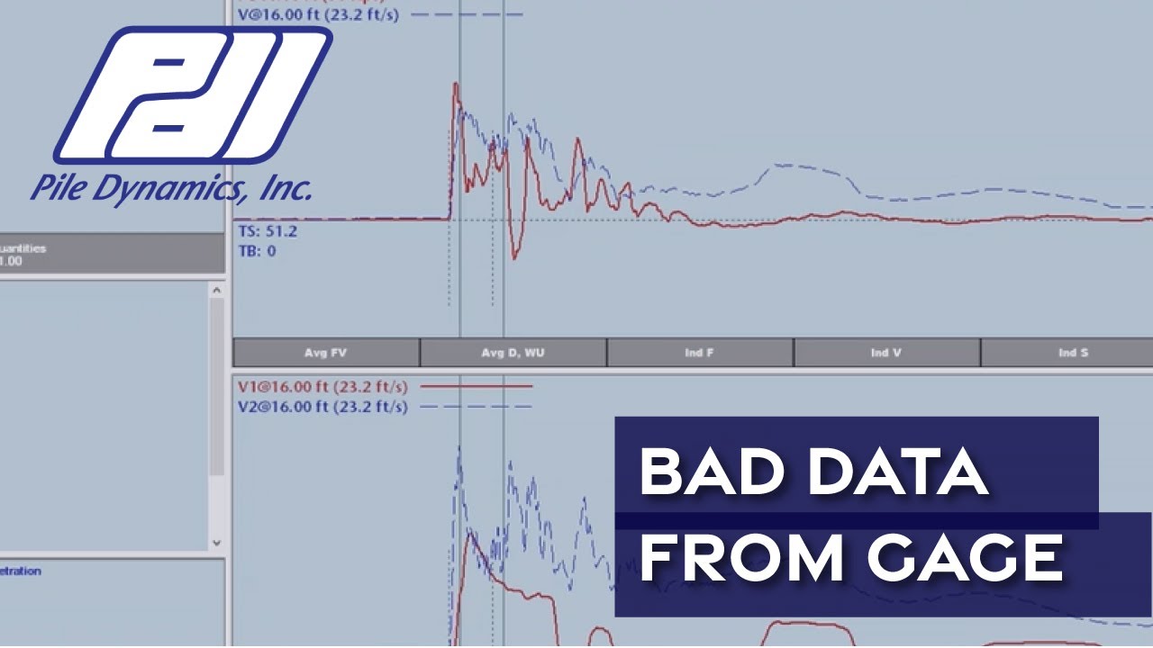 Bad Accelerometer and Loose Gage Data for SPT Analyzer - YouTube