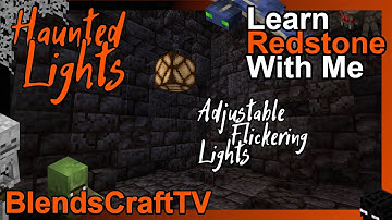Haunted Lights - Adjustable Flickering Lights - Learn Redstone With Me - Minecraft Java 1.16.3
