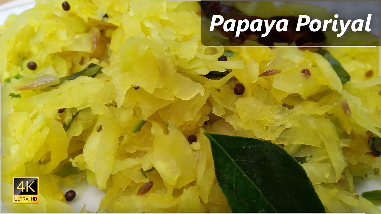 PAPAYA FRY Pappali Kaai Poriyal Raw Papaya recipe Traditional