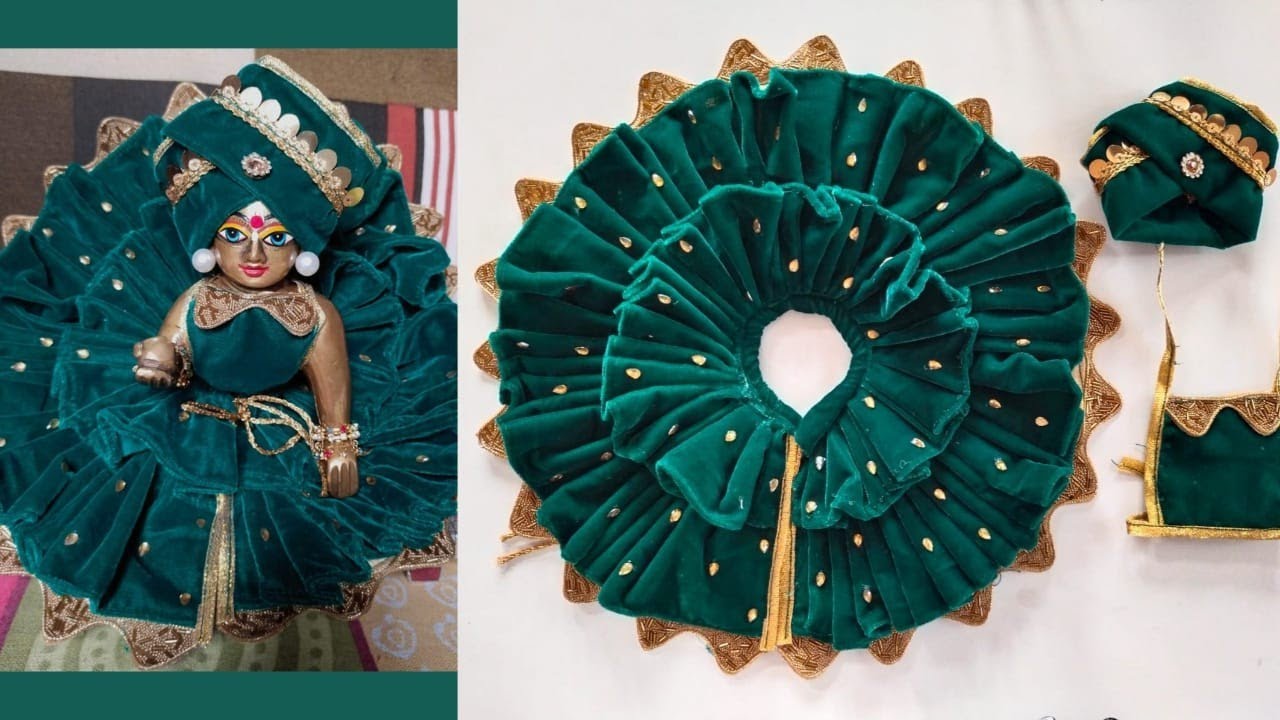 Ladoo Gopal Janmashtami / Rakshabandhan/Haryali Teej Special Dress || Velvet party wear Dress||(6,7)