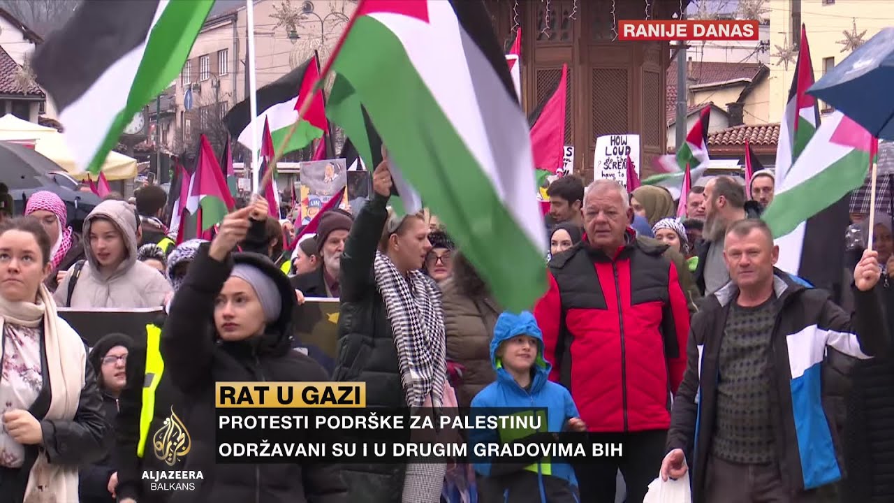 مسيرة تضامنية مع الشعب الفلسطيني: "سراييفو تتعاطف بشكل خاص مع غزة"